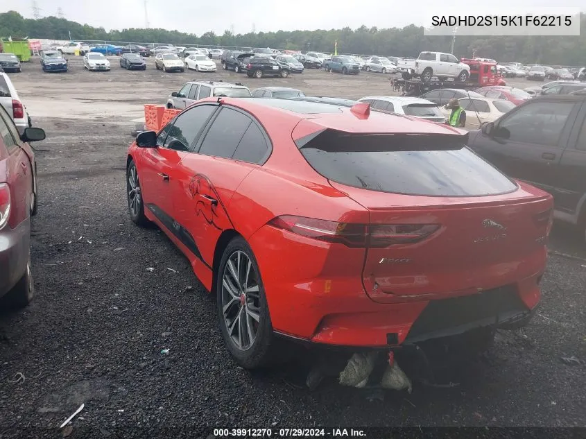 2019 Jaguar I-Pace First Edition/Hse VIN: SADHD2S15K1F62215 Lot: 39912270