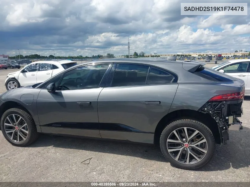 2019 Jaguar I-Pace First Edition/Hse VIN: SADHD2S19K1F74478 Lot: 40395586