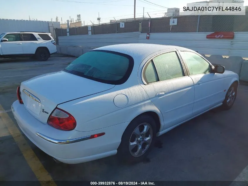 2000 Jaguar S-Type 3.0L V6 VIN: SAJDA01C7YFL44846 Lot: 39932876