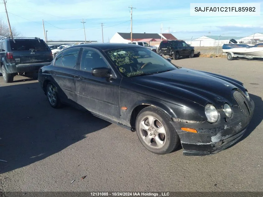 2001 Jaguar S-Type VIN: SAJFA01C21FL85982 Lot: 12131085