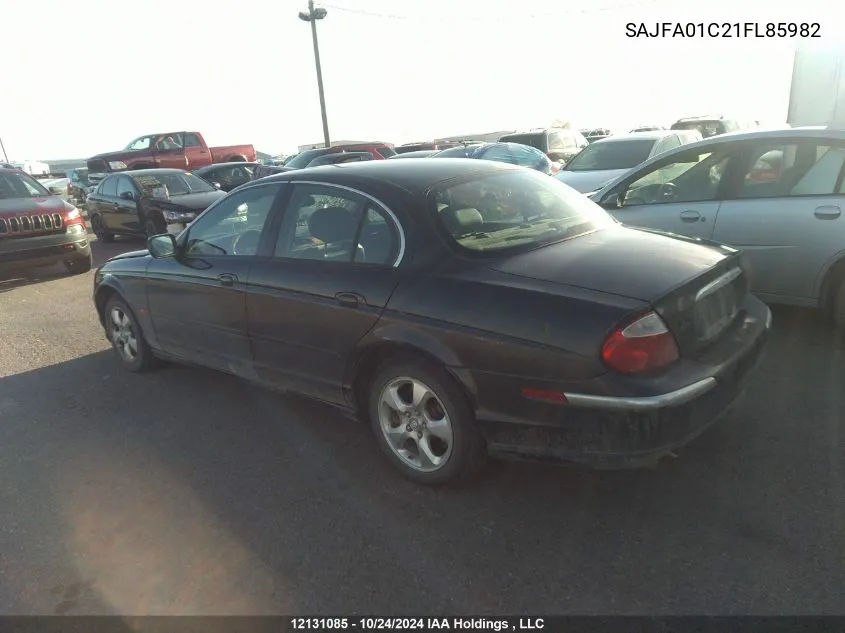 2001 Jaguar S-Type VIN: SAJFA01C21FL85982 Lot: 12131085