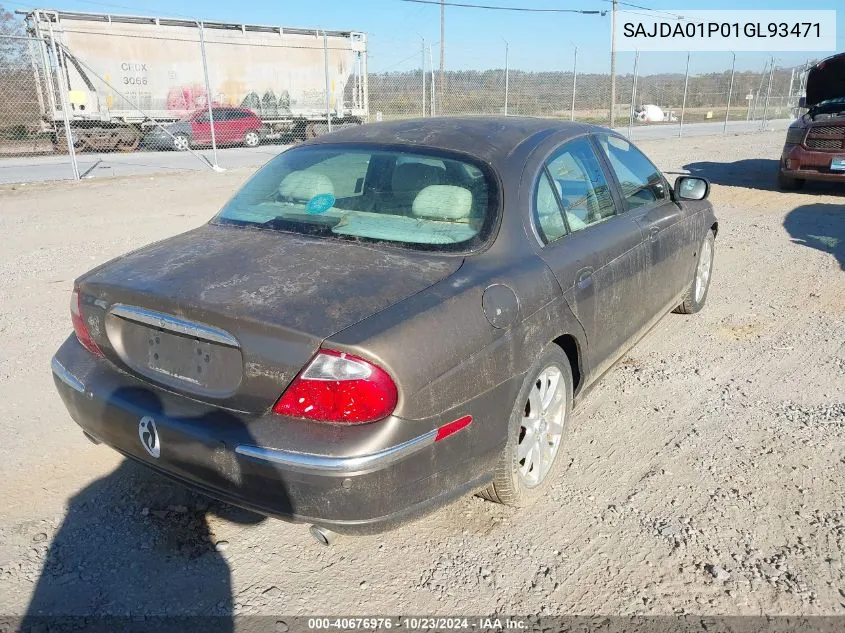 2001 Jaguar S-Type 4.0L V8 VIN: SAJDA01P01GL93471 Lot: 40676976