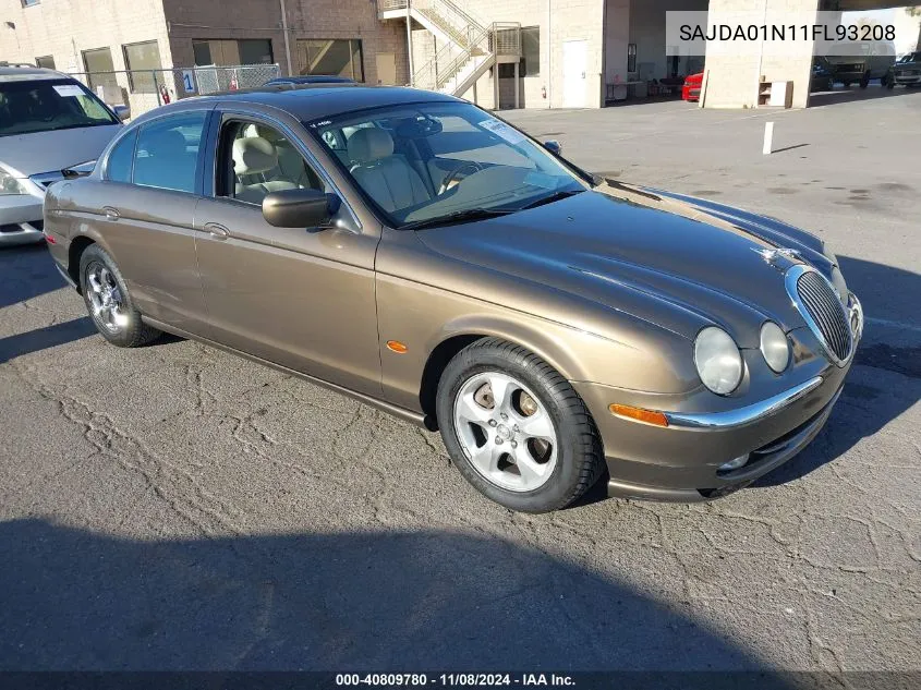 2001 Jaguar S-Type 3.0L V6 VIN: SAJDA01N11FL93208 Lot: 40809780