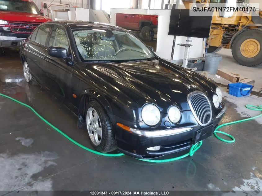 2002 Jaguar S-Type VIN: SAJFA01N72FM40476 Lot: 12091341