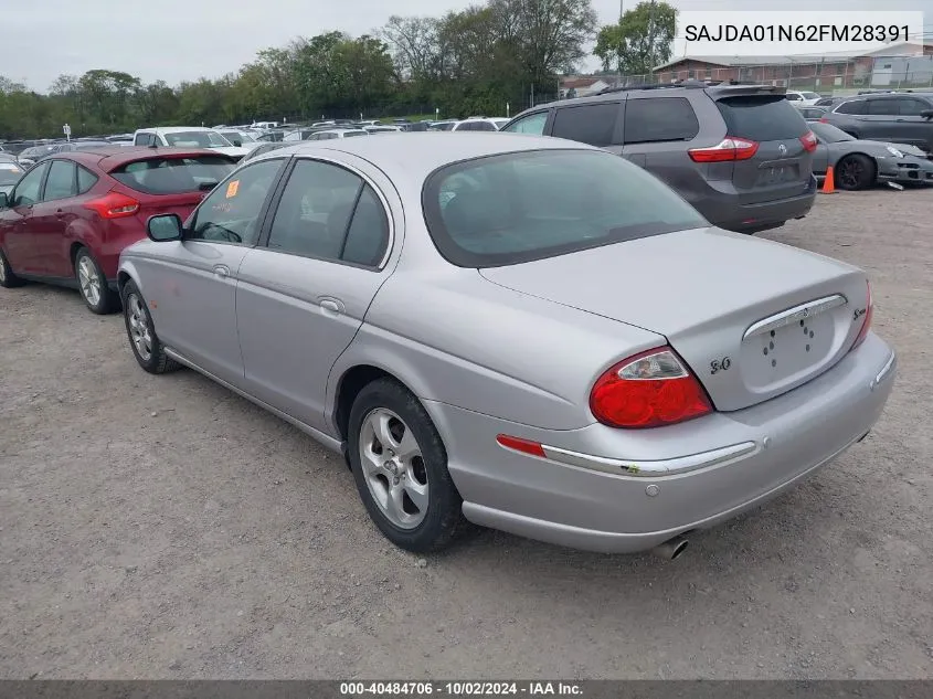 2002 Jaguar S-Type 3.0L V6 VIN: SAJDA01N62FM28391 Lot: 40484706