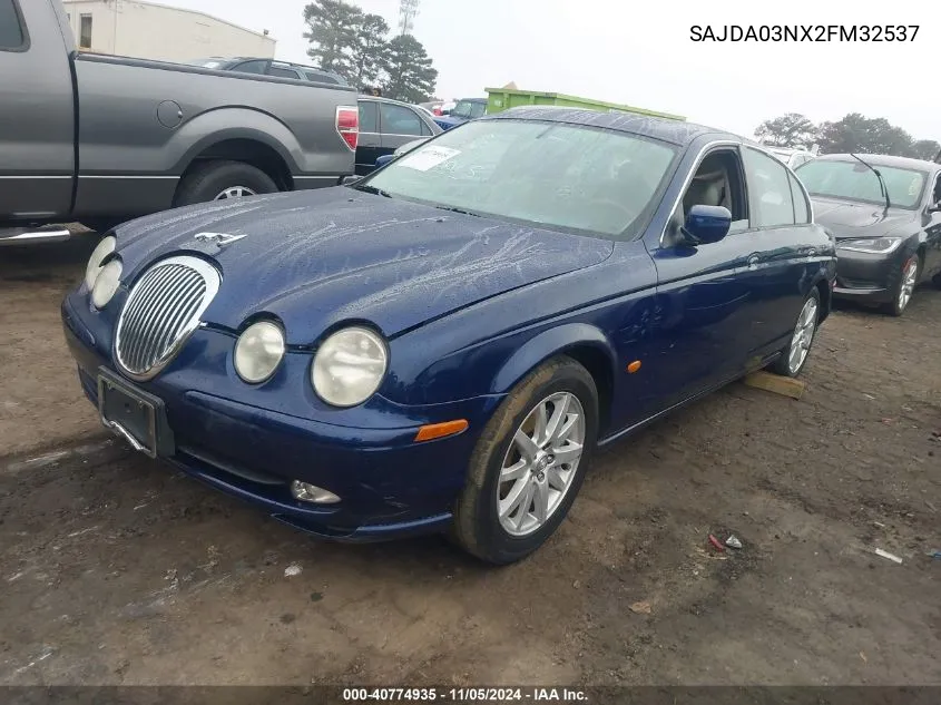 2002 Jaguar S-Type 3.0L V6 VIN: SAJDA03NX2FM32537 Lot: 40774935