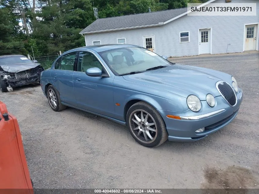 2003 Jaguar S-Type 3.0L V6 VIN: SAJEA01T33FM91971 Lot: 40045602