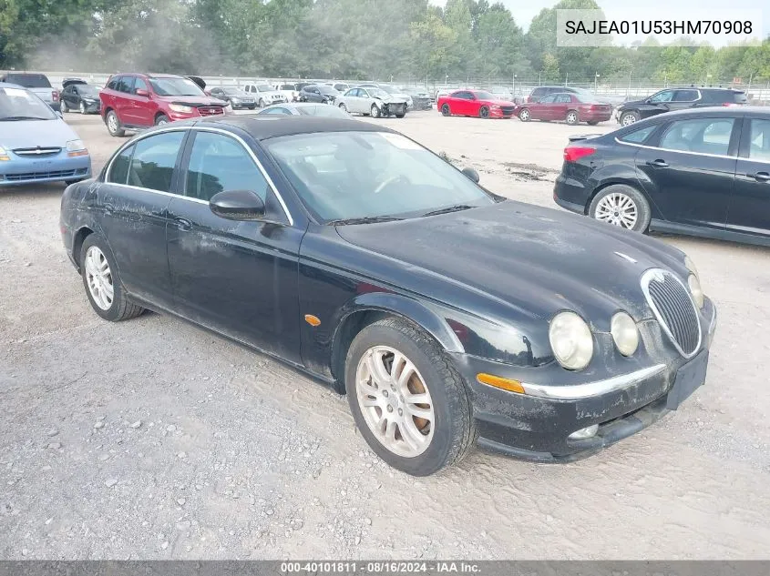 2003 Jaguar S-Type VIN: SAJEA01U53HM70908 Lot: 40101811