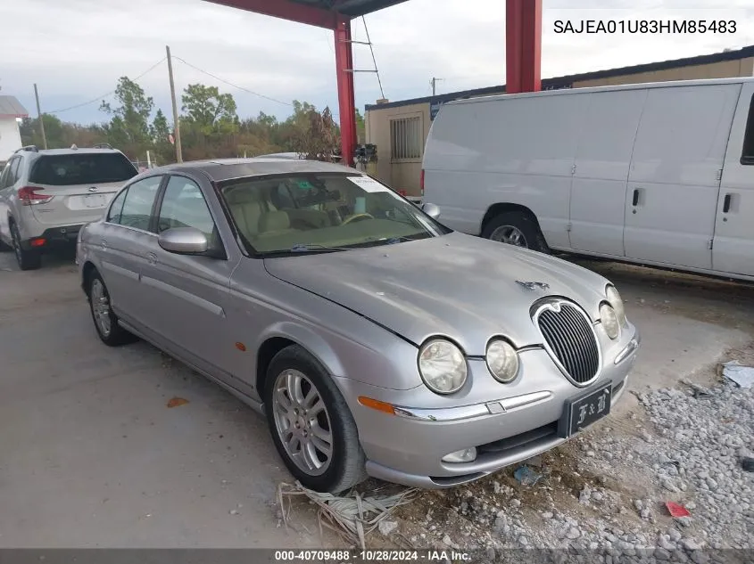 2003 Jaguar S-Type 4.2L V8 VIN: SAJEA01U83HM85483 Lot: 40709488