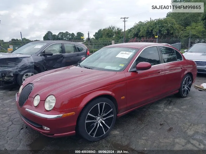 2004 Jaguar S-Type 3.0L V6 VIN: SAJEA01T94FM99865 Lot: 40038843