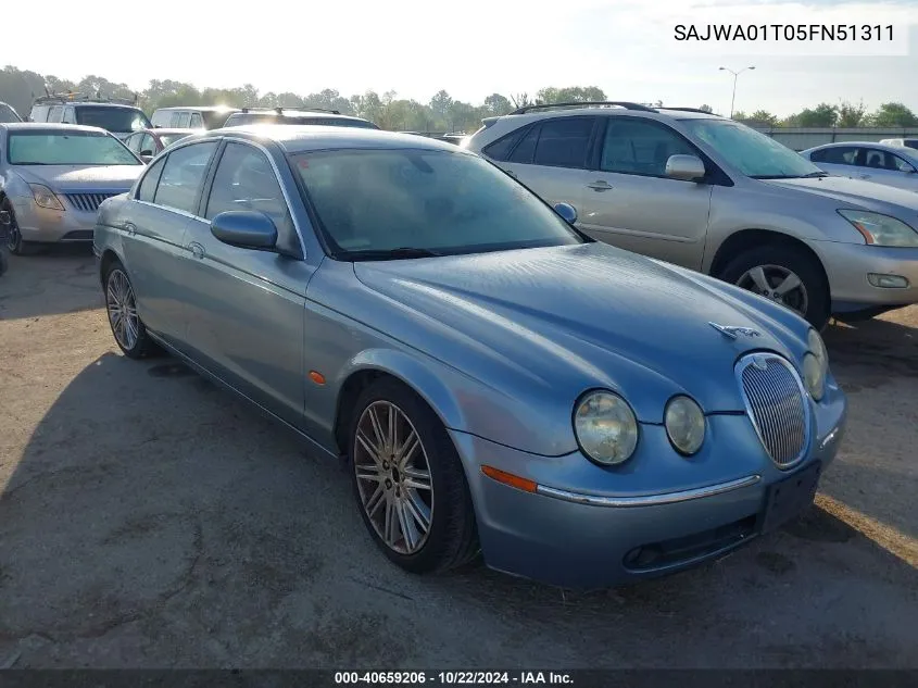 2005 Jaguar S-Type 3.0L V6 VIN: SAJWA01T05FN51311 Lot: 40659206