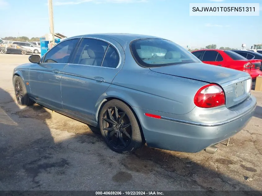 2005 Jaguar S-Type 3.0L V6 VIN: SAJWA01T05FN51311 Lot: 40659206