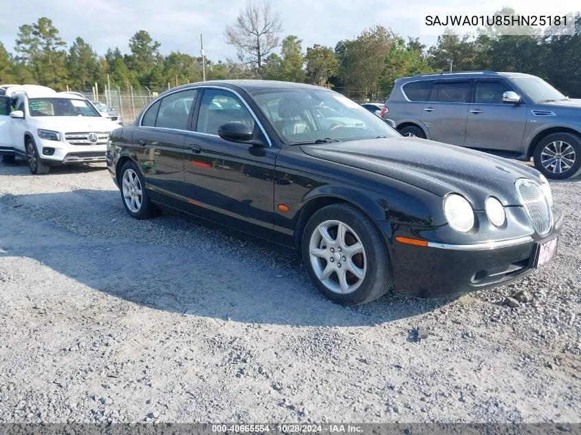 2005 Jaguar S-Type 4.2 VIN: SAJWA01U85HN25181 Lot: 40665554