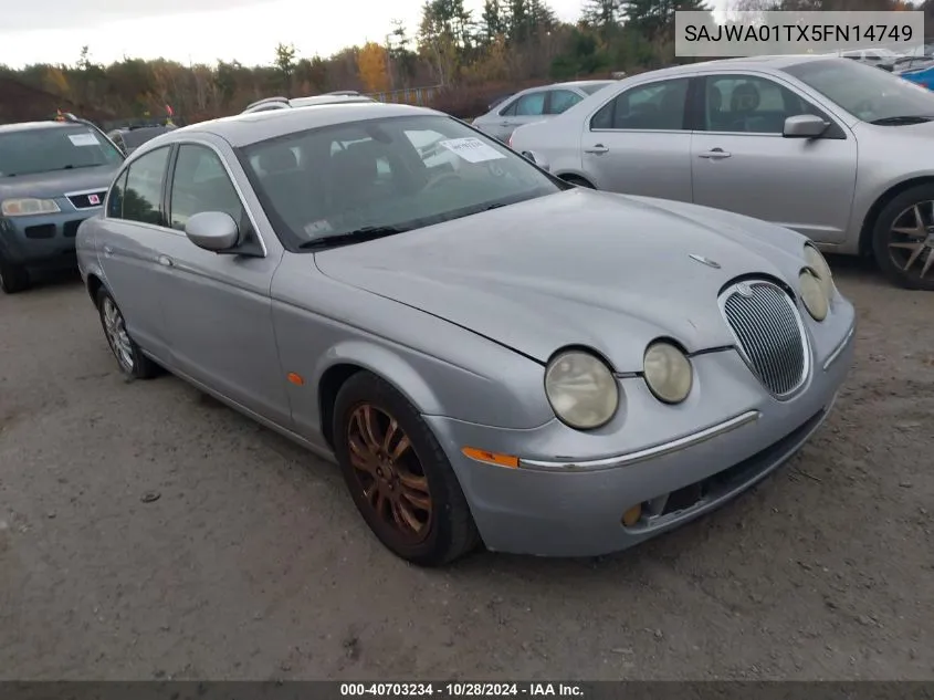 2005 Jaguar S-Type VIN: SAJWA01TX5FN14749 Lot: 40703234