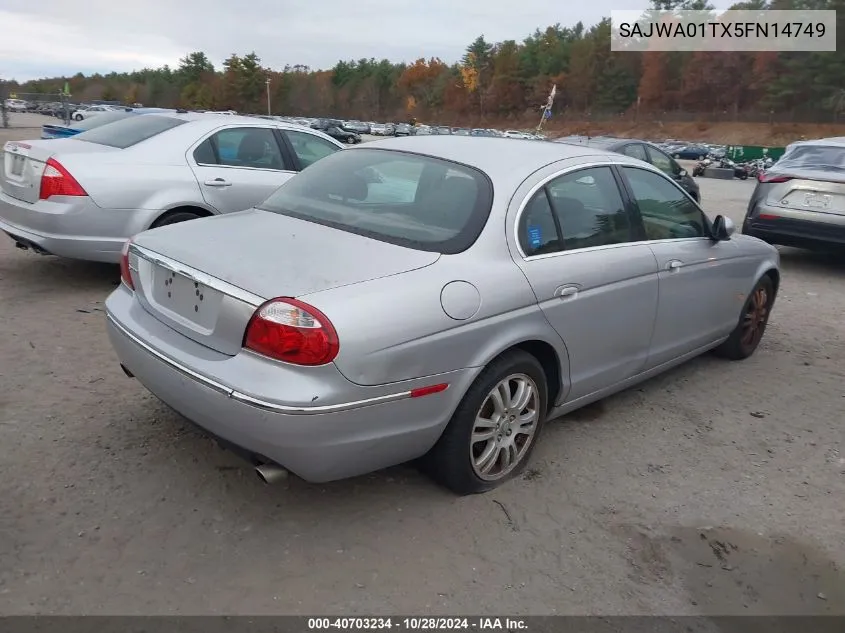 2005 Jaguar S-Type VIN: SAJWA01TX5FN14749 Lot: 40703234