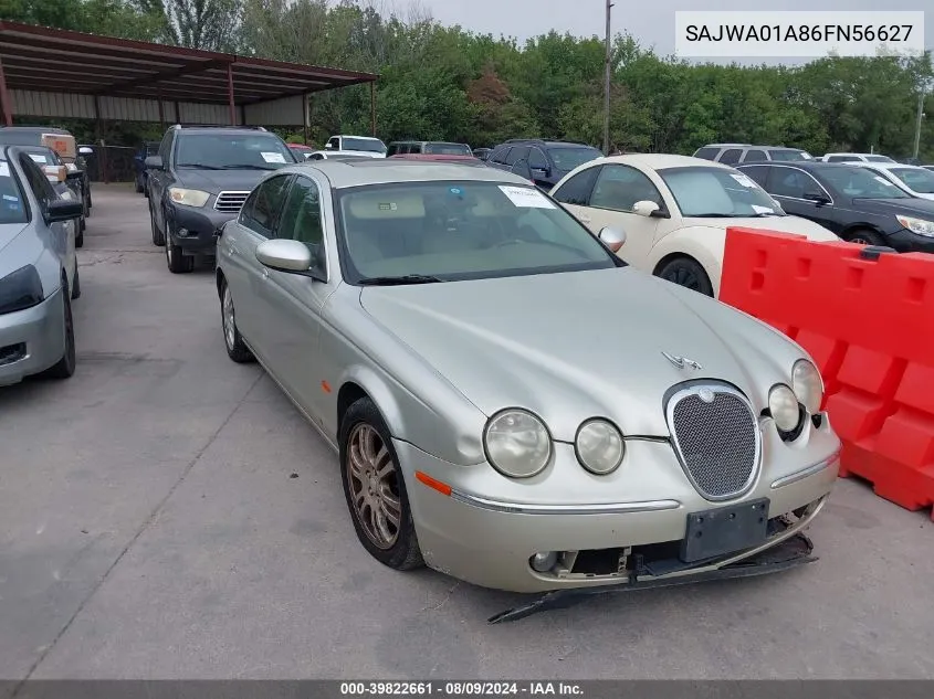 2006 Jaguar S-Type 3.0L V6 VIN: SAJWA01A86FN56627 Lot: 39822661