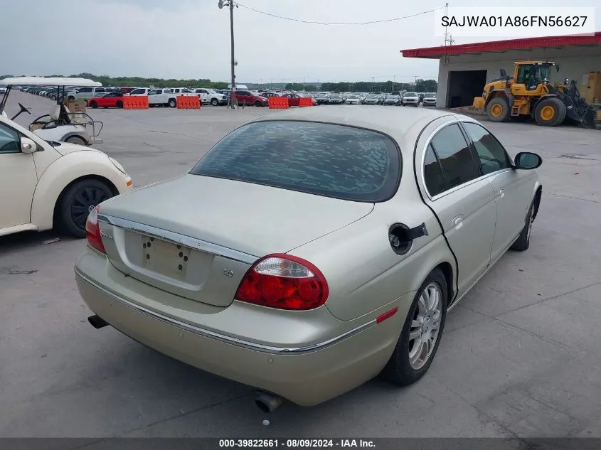 2006 Jaguar S-Type 3.0L V6 VIN: SAJWA01A86FN56627 Lot: 39822661