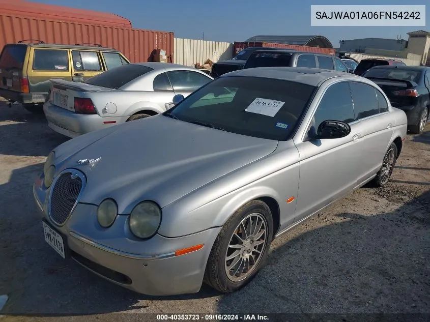 SAJWA01A06FN54242 2006 Jaguar S-Type 3.0L V6