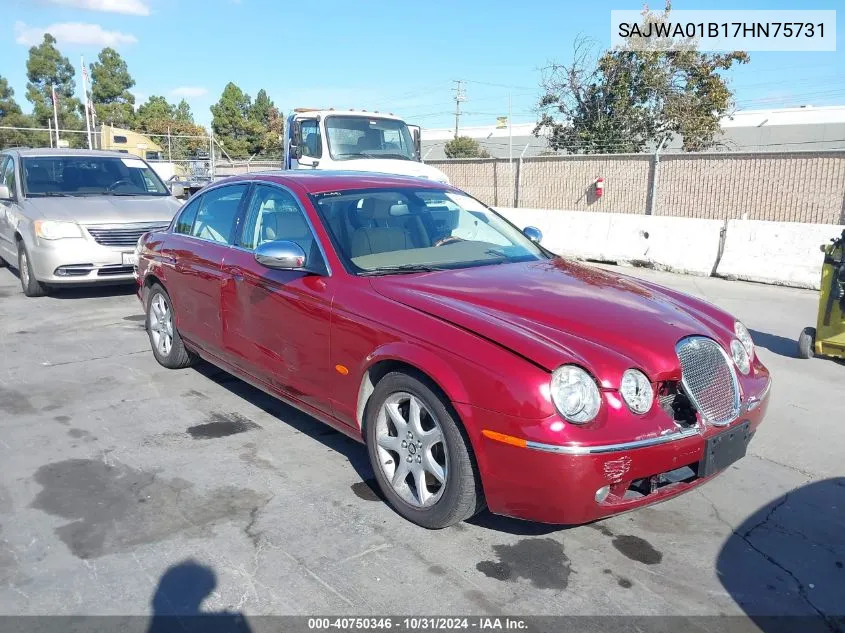 2007 Jaguar S-Type 4.2 V8 VIN: SAJWA01B17HN75731 Lot: 40750346