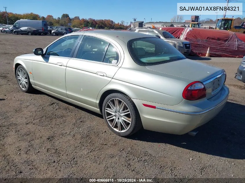 2008 Jaguar S-Type 3.0 V6 VIN: SAJWA01AX8FN84321 Lot: 40666815