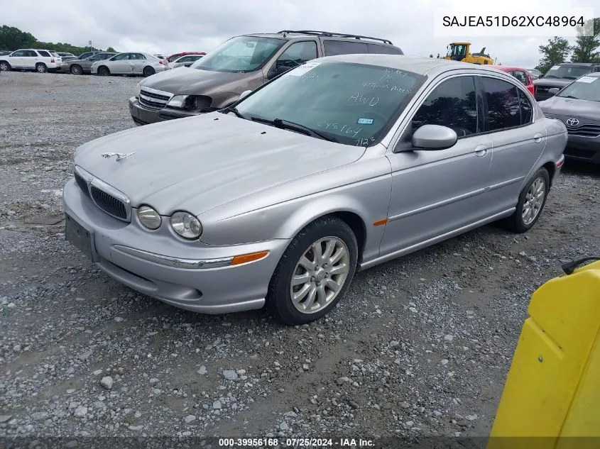 2002 Jaguar X-Type 2.5L VIN: SAJEA51D62XC48964 Lot: 39956168