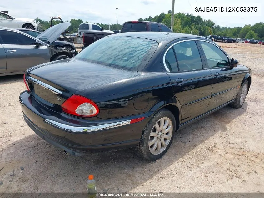 2002 Jaguar X-Type 2.5L VIN: SAJEA51D12XC53375 Lot: 40096261