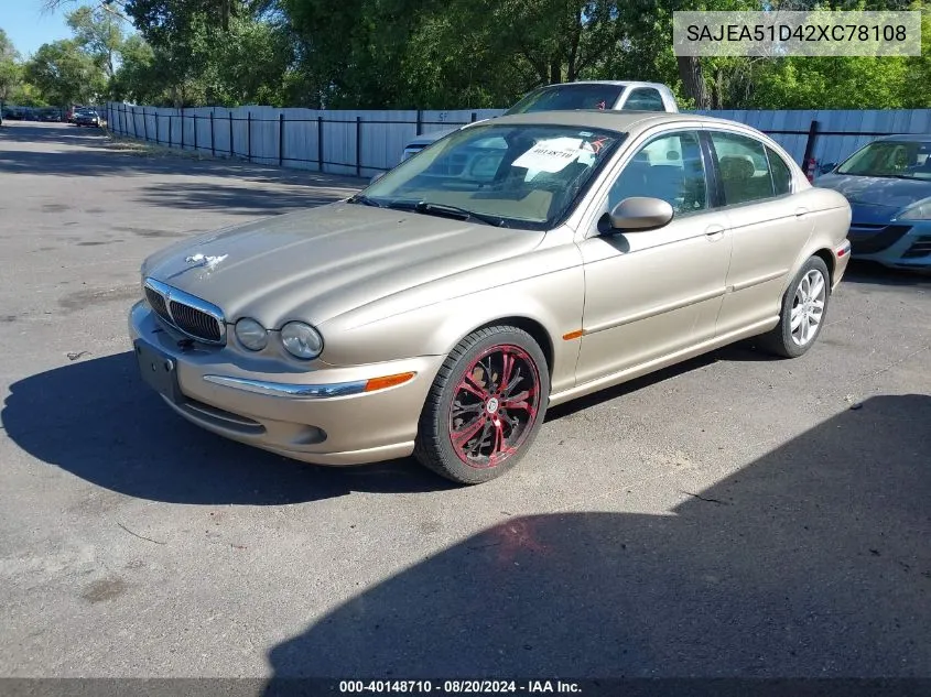 2002 Jaguar X-Type 2.5 VIN: SAJEA51D42XC78108 Lot: 40148710