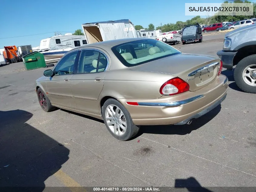 SAJEA51D42XC78108 2002 Jaguar X-Type 2.5