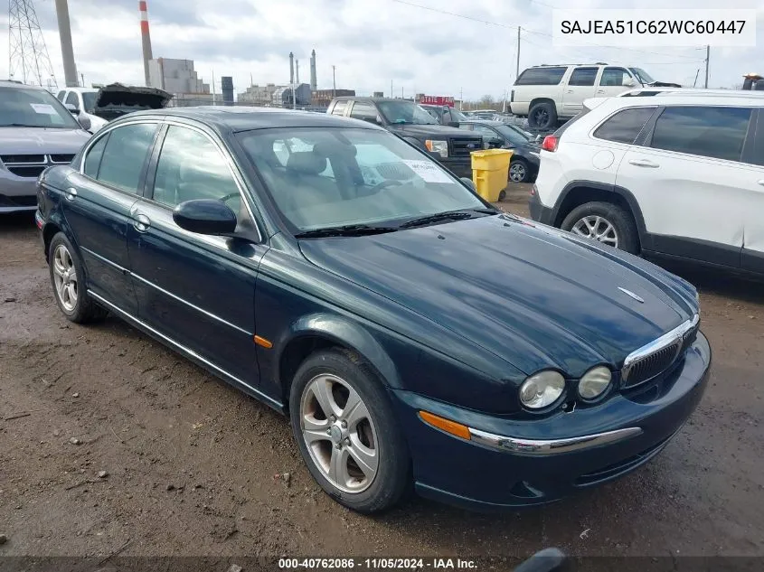 2002 Jaguar X-Type 3.0L VIN: SAJEA51C62WC60447 Lot: 40762086