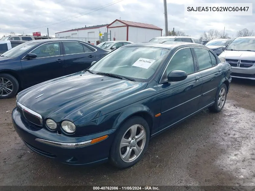 2002 Jaguar X-Type 3.0L VIN: SAJEA51C62WC60447 Lot: 40762086