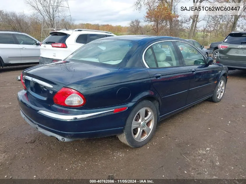 2002 Jaguar X-Type 3.0L VIN: SAJEA51C62WC60447 Lot: 40762086