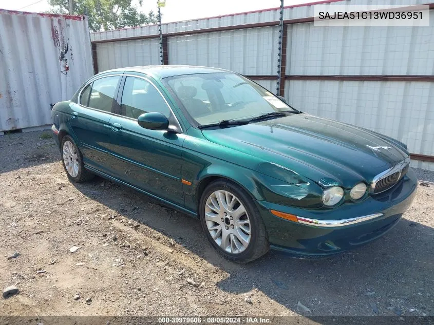 2003 Jaguar X-Type 3.0 VIN: SAJEA51C13WD36951 Lot: 39979606