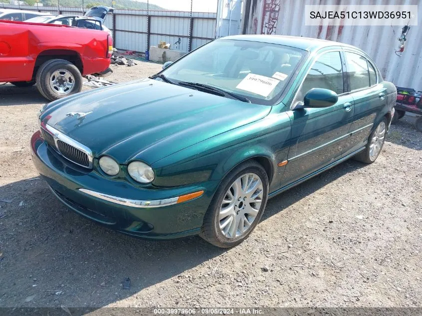 2003 Jaguar X-Type 3.0 VIN: SAJEA51C13WD36951 Lot: 39979606