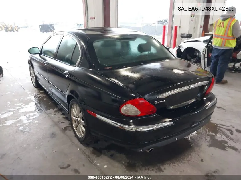 2003 Jaguar X-Type 2.5 VIN: SAJEA51D43XD42309 Lot: 40015272