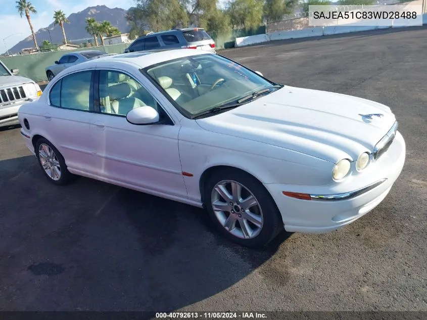 2003 Jaguar X-Type 3.0 VIN: SAJEA51C83WD28488 Lot: 40792613