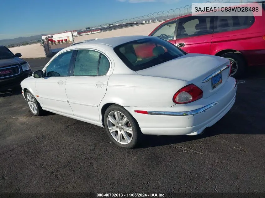 2003 Jaguar X-Type 3.0 VIN: SAJEA51C83WD28488 Lot: 40792613