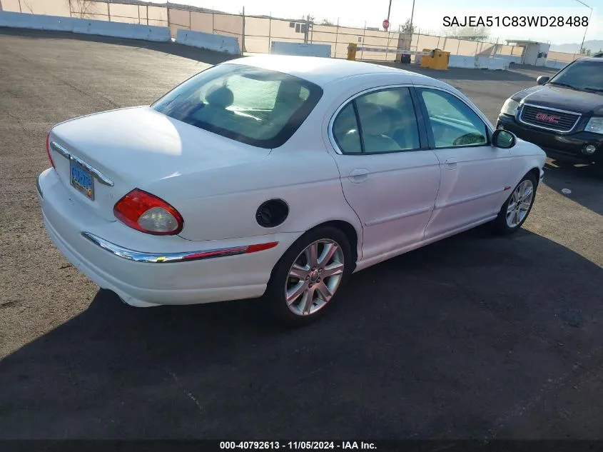 2003 Jaguar X-Type 3.0 VIN: SAJEA51C83WD28488 Lot: 40792613