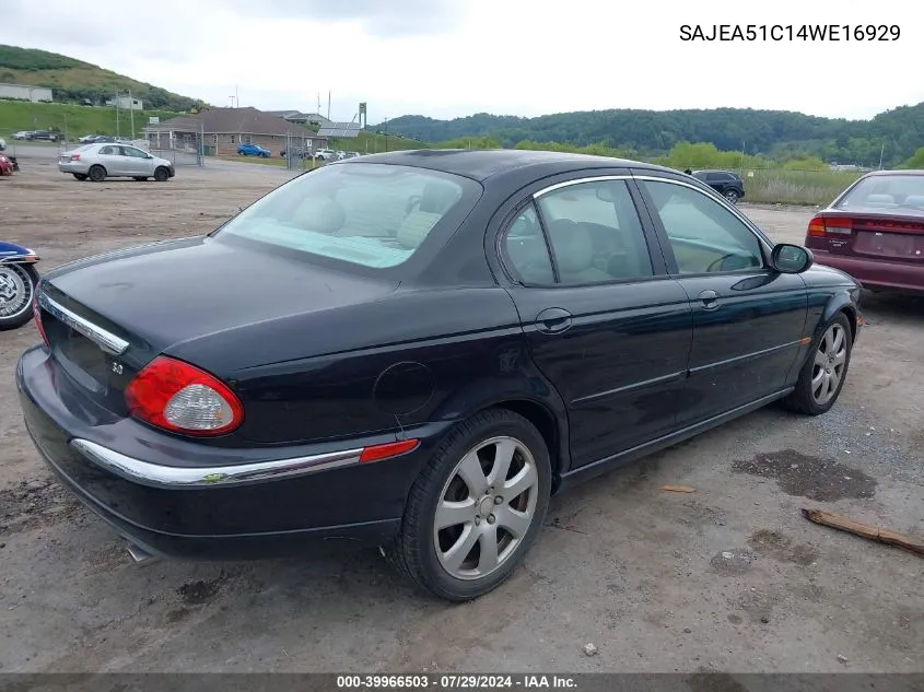 2004 Jaguar X-Type 3.0 VIN: SAJEA51C14WE16929 Lot: 39966503