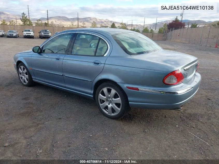 2004 Jaguar X-Type 3.0 VIN: SAJEA51C64WE10138 Lot: 40756614