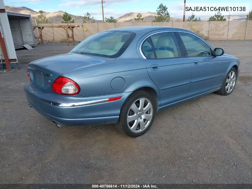 2004 Jaguar X-Type 3.0 VIN: SAJEA51C64WE10138 Lot: 40756614