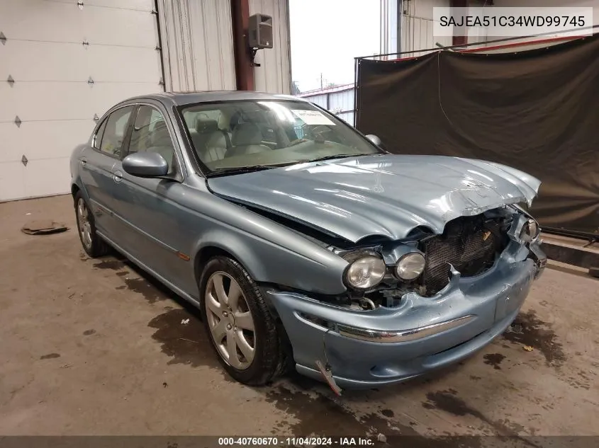 2004 Jaguar X-Type 3.0 VIN: SAJEA51C34WD99745 Lot: 40760670