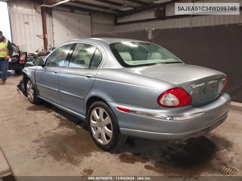 2004 Jaguar X-Type 3.0 VIN: SAJEA51C34WD99745 Lot: 40760670