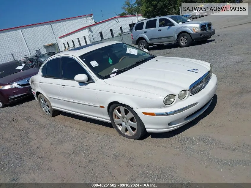 2006 Jaguar X-Type 3.0 VIN: SAJWA51AO6WE99355 Lot: 40251502