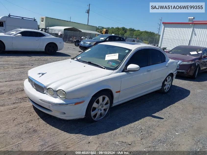 2006 Jaguar X-Type 3.0 VIN: SAJWA51AO6WE99355 Lot: 40251502