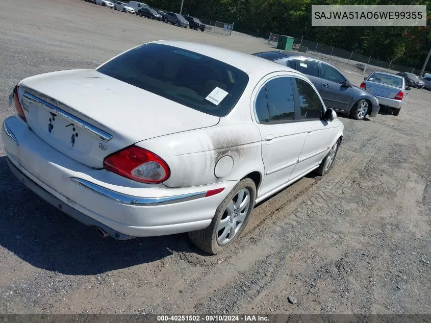 2006 Jaguar X-Type 3.0 VIN: SAJWA51AO6WE99355 Lot: 40251502