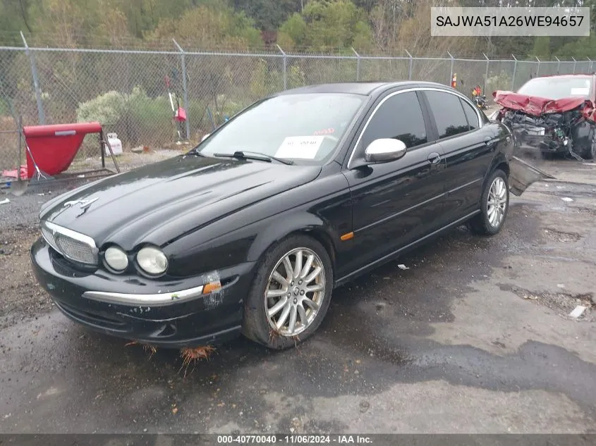 2006 Jaguar X-Type 3.0 VIN: SAJWA51A26WE94657 Lot: 40770040