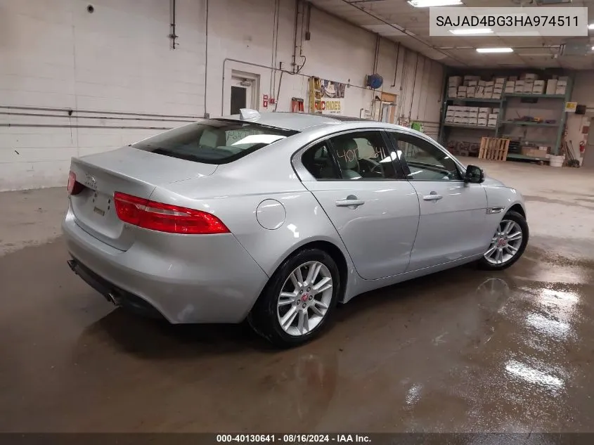 SAJAD4BG3HA974511 2017 Jaguar Xe 25T Premium