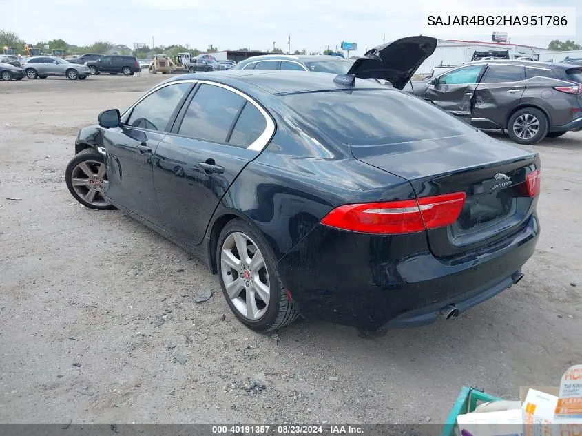 SAJAR4BG2HA951786 2017 Jaguar Xe 25T