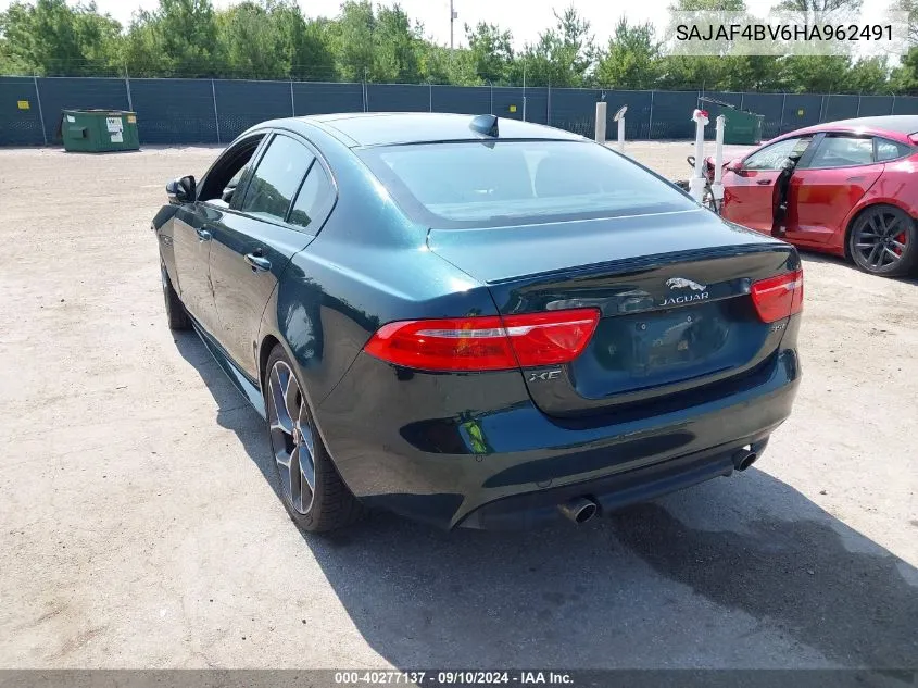 2017 Jaguar Xe 35T R-Sport VIN: SAJAF4BV6HA962491 Lot: 40277137