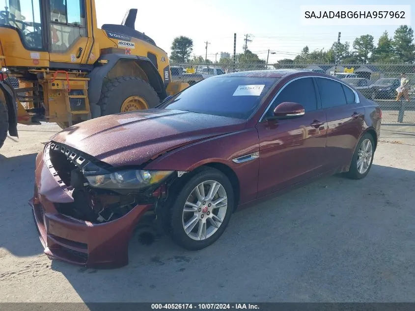 SAJAD4BG6HA957962 2017 Jaguar Xe Premium